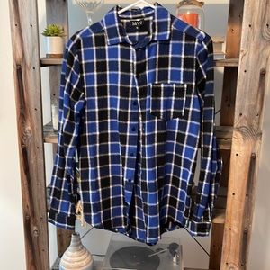 Men’s Long Sleeve Plaid Flannel Shirt
